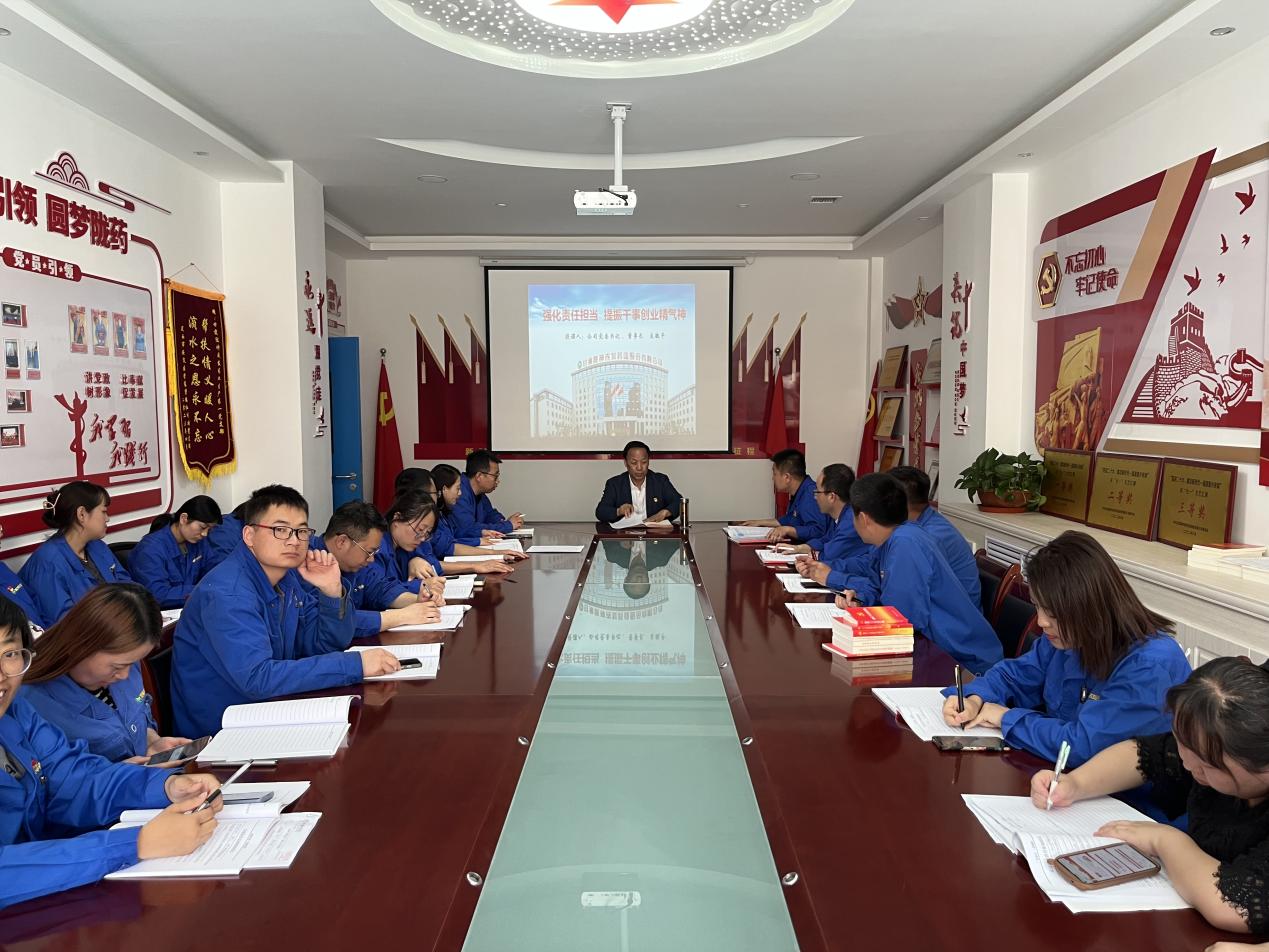 【主題教育】強(qiáng)化責(zé)任擔(dān)當(dāng) 提振干事創(chuàng)業(yè)精氣神—隴神戎發(fā)黨委書記、 董事長宋敏平講授主題教育專題黨課