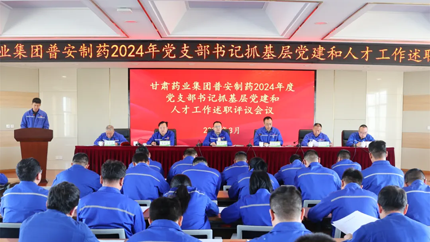【普安新聞】普安制藥召開2024年度黨支部書記抓基層黨建和人才工作述職評議考核會議